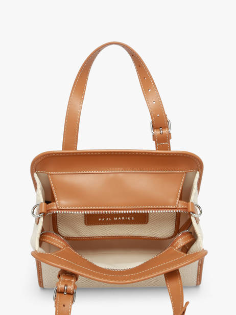 Handtas S Escapade Katoen En Leder Paul marius Beige escapade CABASESC ander zicht 3